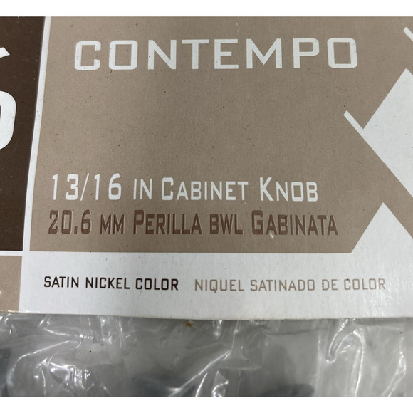 Lot of 12 Contempo Satin Nickel Cabinet Drawer Pulls Knobs Handles 13/16 " New - Picture 4 of 5